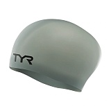Шапочка для плав. TYR Long Hair Wrinkle-Free Silicone Cap, LCSL-019, СЕРЫЙ, силикон
