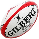  Мяч для регби GILBERT G-TR4000, 42097804, р.4, резина, ручная сшивка, бело-красно-черный