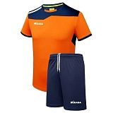 Форма волейбольная мужская "MIKASA", арт.MT352-0123-M, р. M, 90% полиэстер, 10% эластан, оранжево-синий