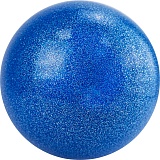 Мяч для художественной гимнастики, диам. 15 см, ПВХ, синий с блестками, арт.AGP-15-01