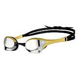 Очки для плавания ARENA Cobra Ultra Swipe MR, арт.002507530, ЗЕРКАЛЬНЫЕ линзы, смен.перен, сер-зол опр