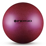 Мяч для художественной гимнастики INDIGO, IN119-VI, диам. 15 см, ПВХ,фиолетовый металлик с блестками
