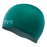Шапочка для плавания TYR Wrinkle Free Silicone Cap, LCS-342, ЗЕЛЕНЫЙ, силикон