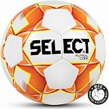 Мяч футзальный SELECT Futsal Copa, 1093446006, р.4, 32п, ПУ, маш. сш, бело-оранж